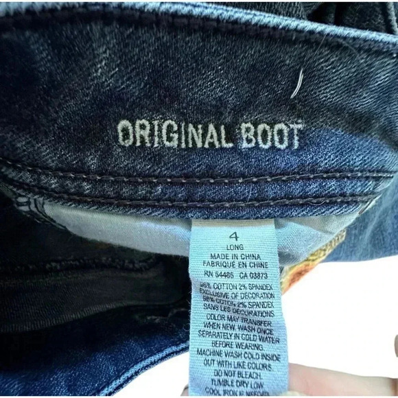 American Eagle Original Boot Stretch Denim Jeans 4 Long Medium Wash - Picture 7 of 11